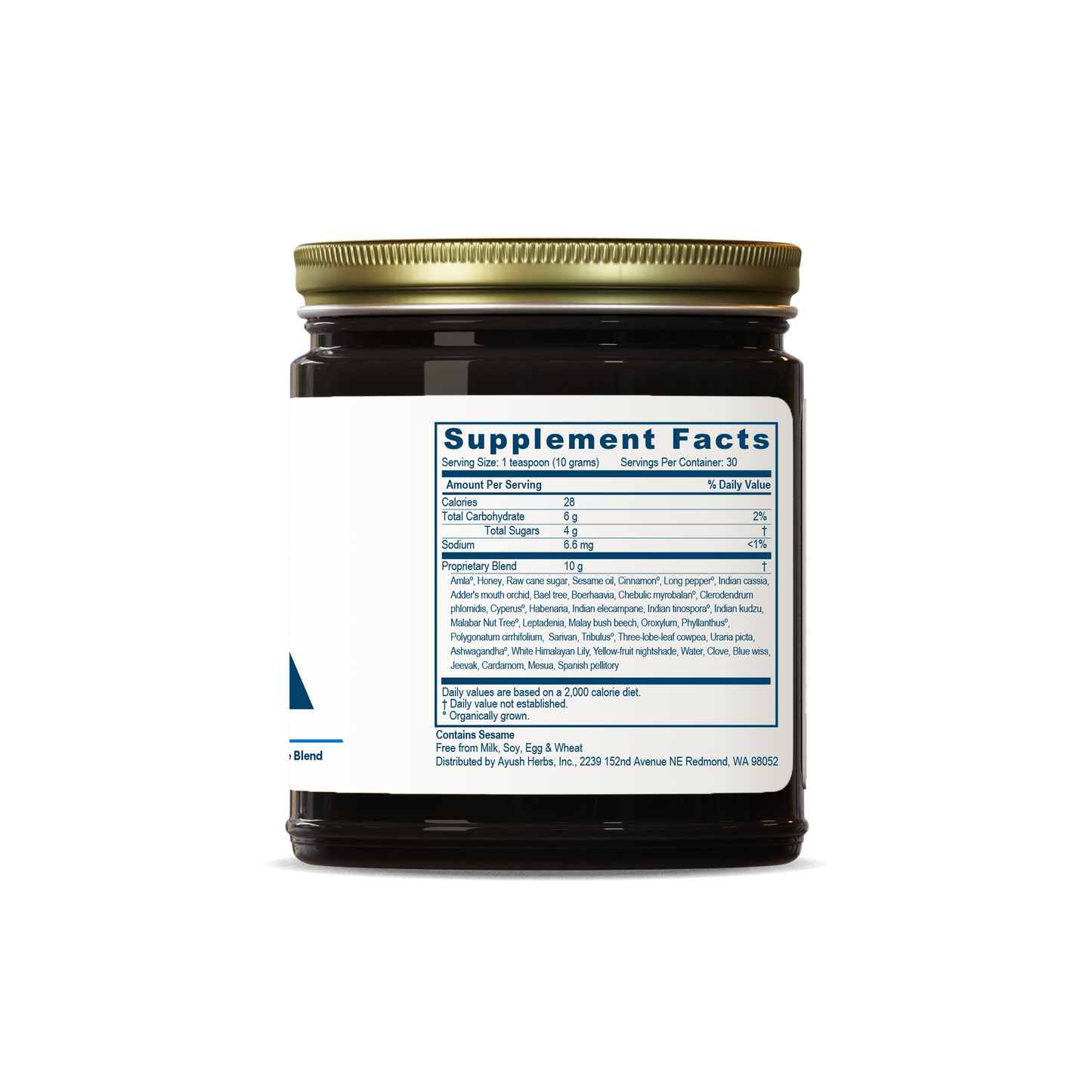 Amlaplex jar bottle left side by Ayush herbs herbal supplements