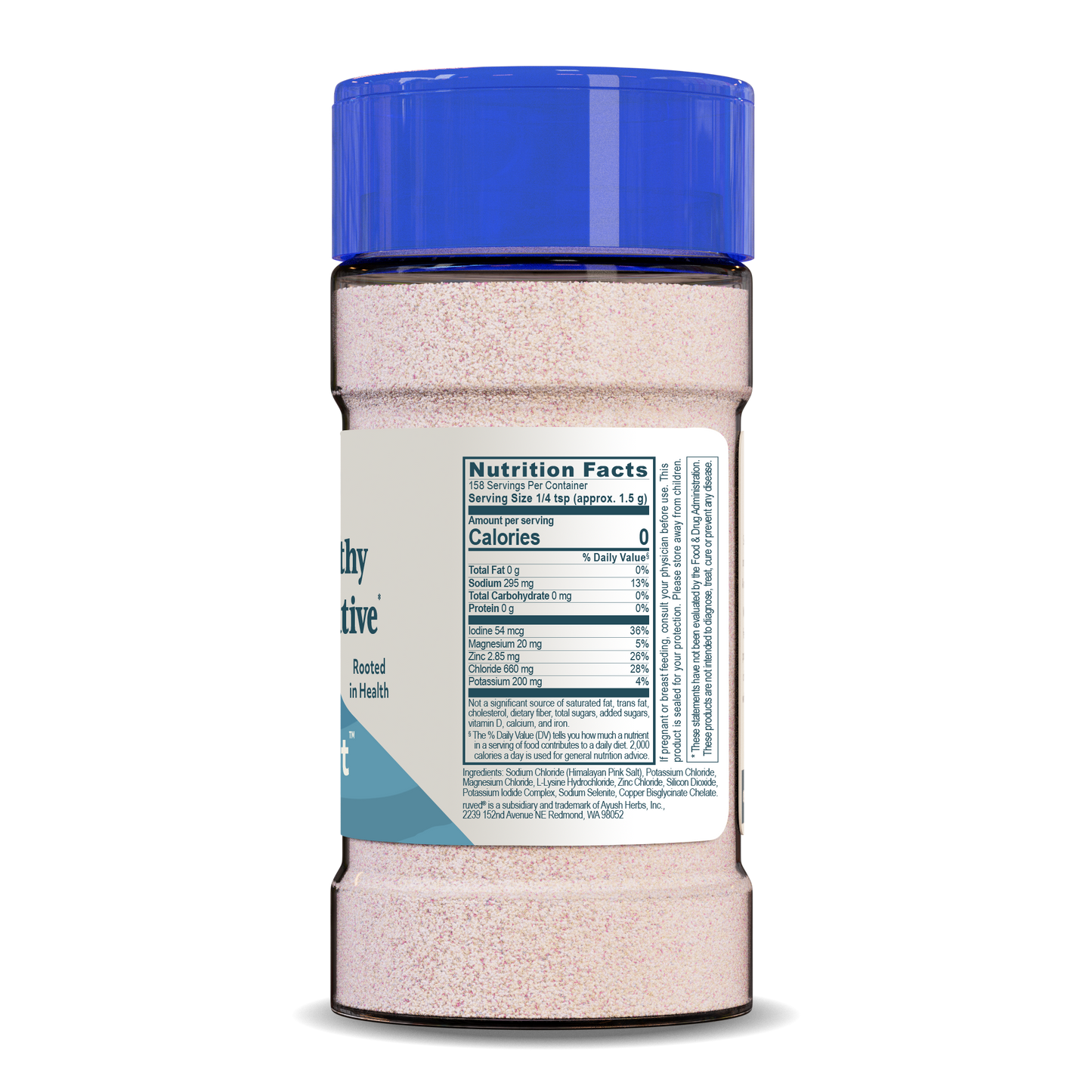 Wright Salt Bottle left side by ruved herbal supplements and ayush herbs