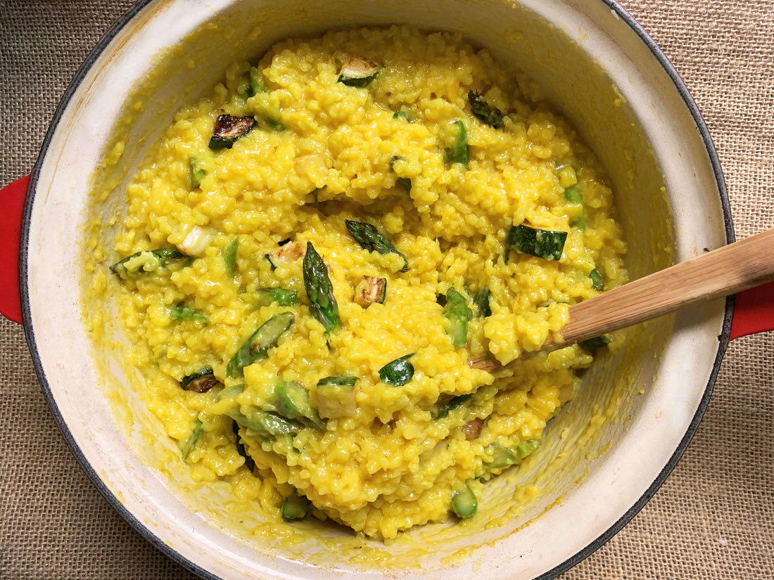 Summer Vegetable Saffron Risotto
