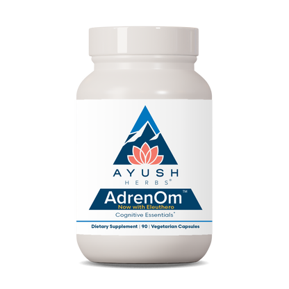 adrenOm bottle front by Ayush herbs herbal supplements