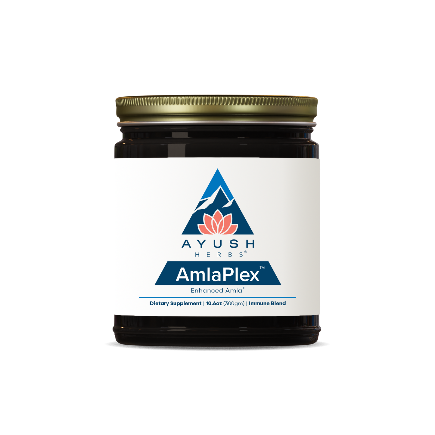 Amlaplex jar bottle front by Ayush herbs herbal supplements