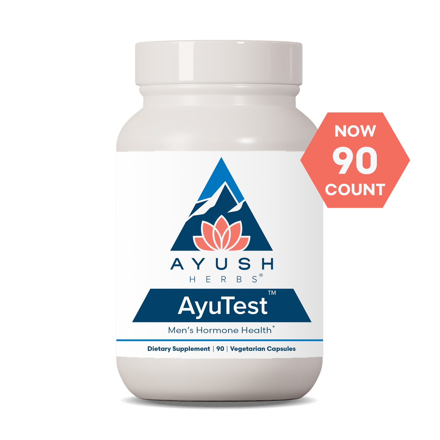 AyuTest bottle front by Ayush herbs herbal supplements