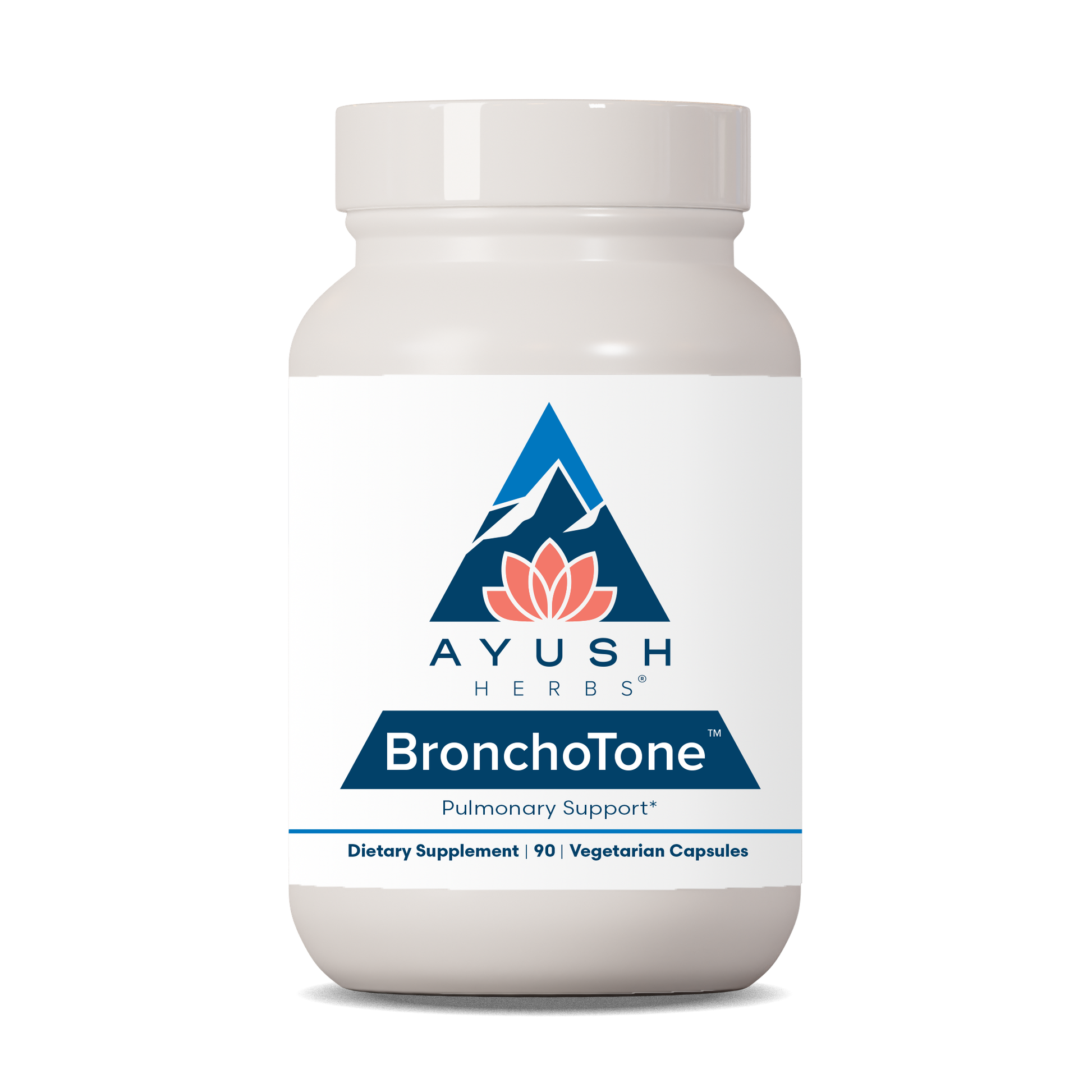 BronchoTone Bottle front by Ayush herbs herbal supplements