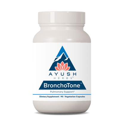 BronchoTone Bottle front by Ayush herbs herbal supplements