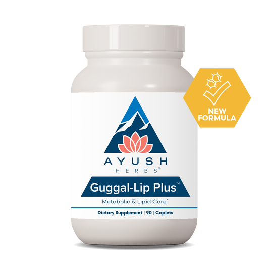 Guggal Lip Plus Bottle front by Ayush herbs herbal supplements