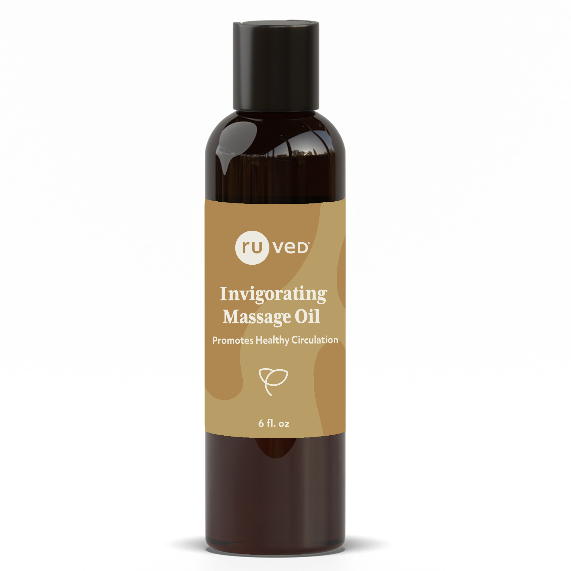 Invigorating Massage Oil bottle front by ruved herbal supplements and ayush herbs