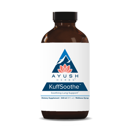 Kuffsoothe Bottle front by Ayush herbs herbal supplements