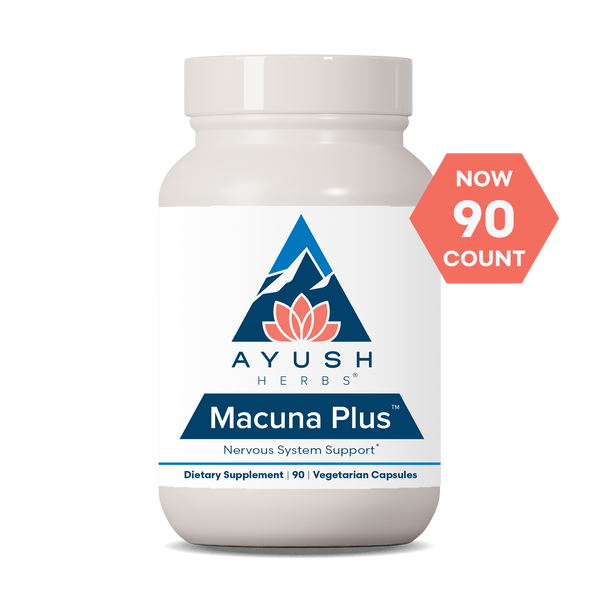Macuna Plus Bottle front by Ayush herbs herbal supplements