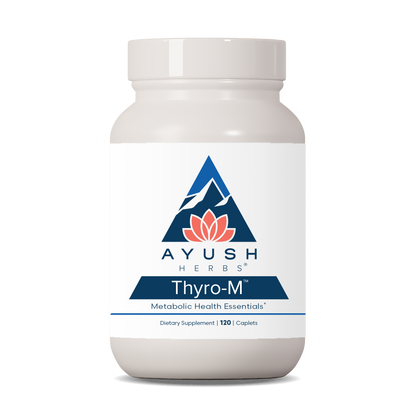 Thyro-M Bottle front by Ayush herbs herbal supplements