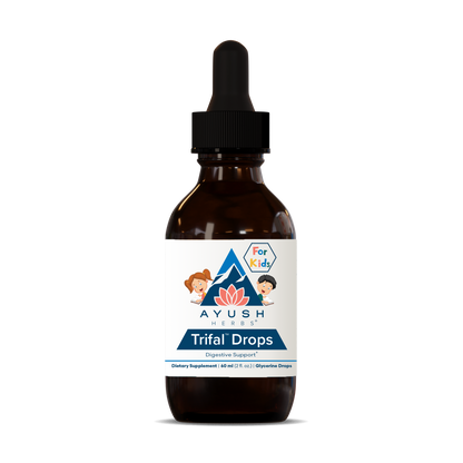 Trifal Kids Drops Bottle front by Ayush herbs herbal supplements