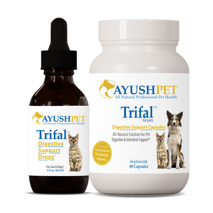 pet trifal bundle drops capsules provides digestive and elimination support and is also considered to have antioxidant properties which promotes healthy vision by ruved herbal supplements and ayush herbs