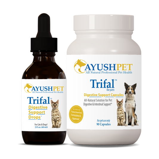 pet trifal bundle drops capsules provides digestive and elimination support and is also considered to have antioxidant properties which promotes healthy vision by ruved herbal supplements and ayush herbs